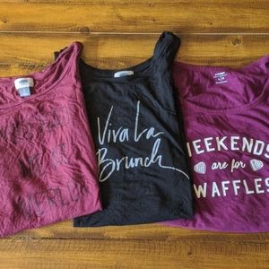 "Mystery" BUNDLE: Brunch Graphic Tanks/Tees (X3)